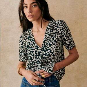 Sezane Indira Daisies Blouse - US 4 /‎ EU 36